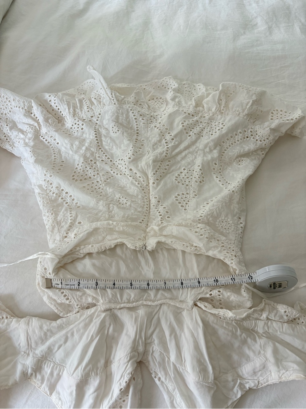 Astr White Eyelet Ruffle Mini Dress - Picture 3 of 4